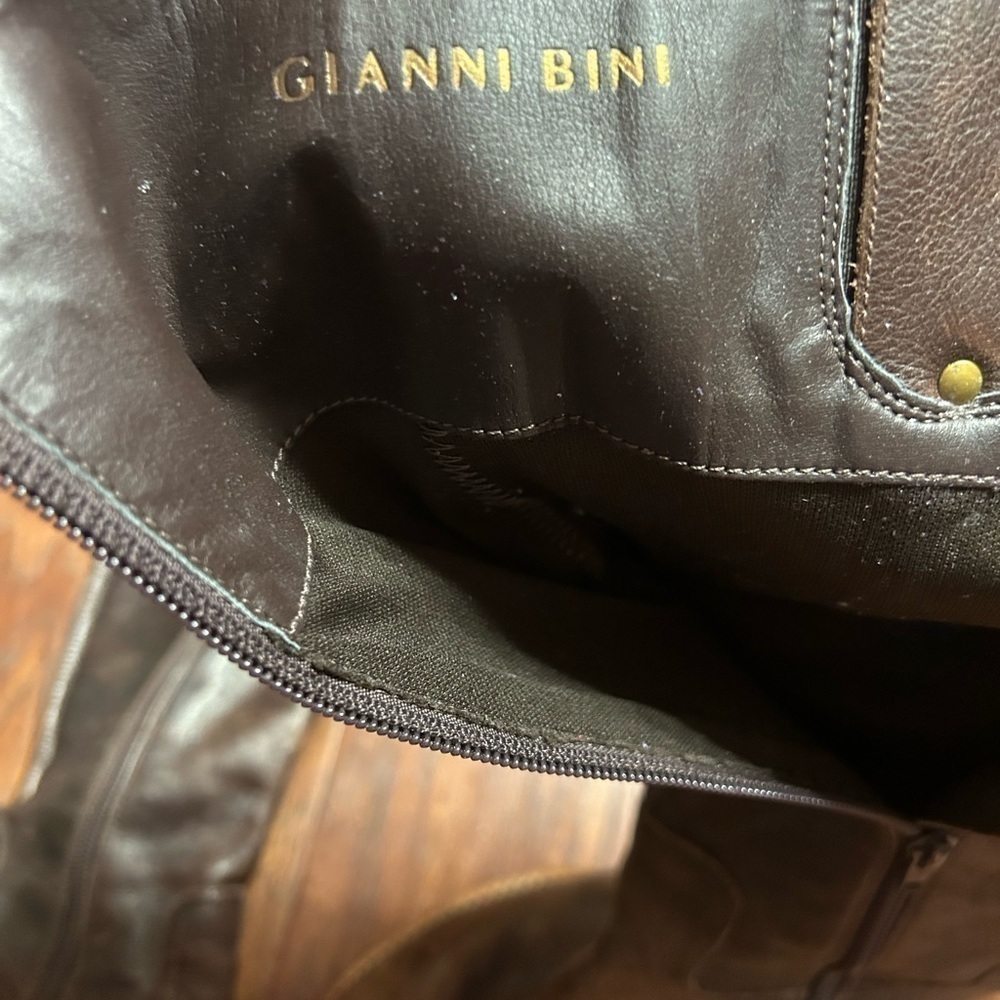 Vintage Gianni Bini Loden zip up knee high heeled boots - Picture 9 of 11